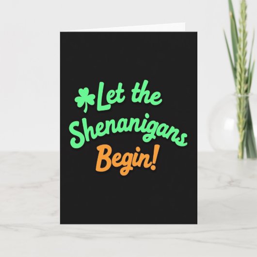 Shenanigans Begin Leuk Ierse Kaart (Voorkant)
