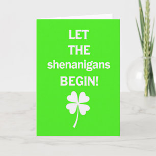Shenanigans Begin Pretkaart Kaart