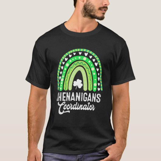 Shenanigans Coordinator Boho Rainbow St Patricks D T-shirt (Voorkant)