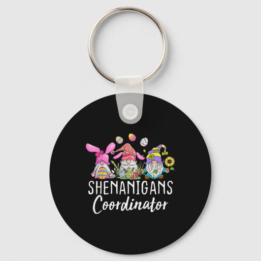 Shenanigans Coordinator Easter Bunny Gnomes Rabbit Sleutelhanger (Voorkant)