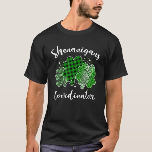 Shenanigans Coordinator Funny St Patrick Shenaniga T-shirt (Voorkant)
