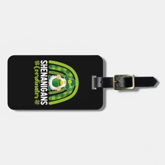 Shenanigans coördinator Gnomes St Patrick's Day Bagagelabel (Voorkant horizontaal)