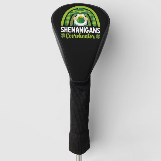 Shenanigans coördinator Gnomes St Patrick's Day Golfheadcover (Voorkant)