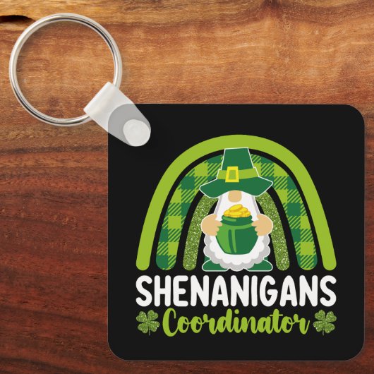 Shenanigans coördinator Gnomes St Patrick's Day Sleutelhanger (Voorkant)