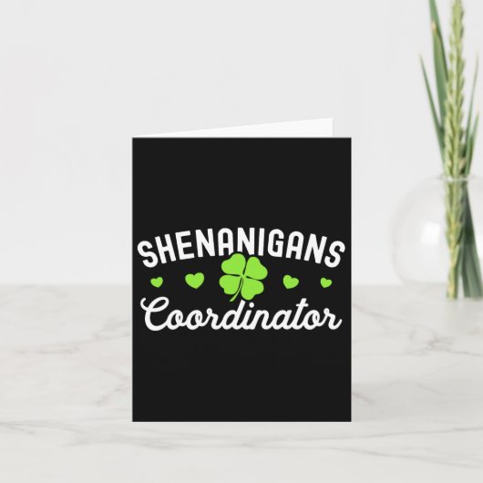 Shenanigans coördinator Happy St Patricks Day Teac Kaart (Voorkant)