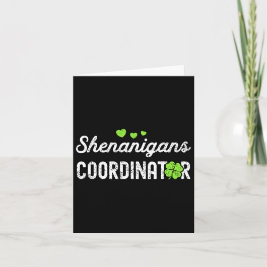 Shenanigans coördinator Happy St Patricks Day Teac Kaart (Voorkant)