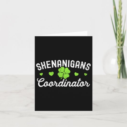 Shenanigans coördinator Happy St Patricks Day Teac Kaart (Voorkant)