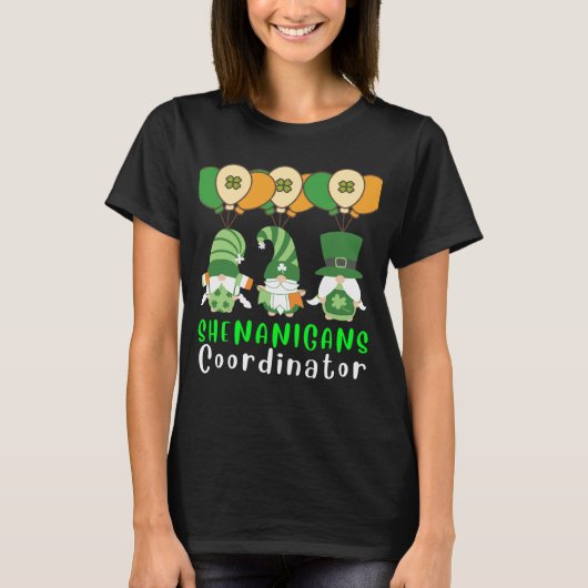 Shenanigans Coordinator Leprechaun Unicorn Dabbing T-shirt (Voorkant)