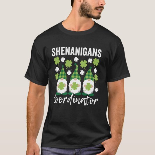 Shenanigans Coördinator Leuke Gnomen St Patrick s  T-shirt (Voorkant)