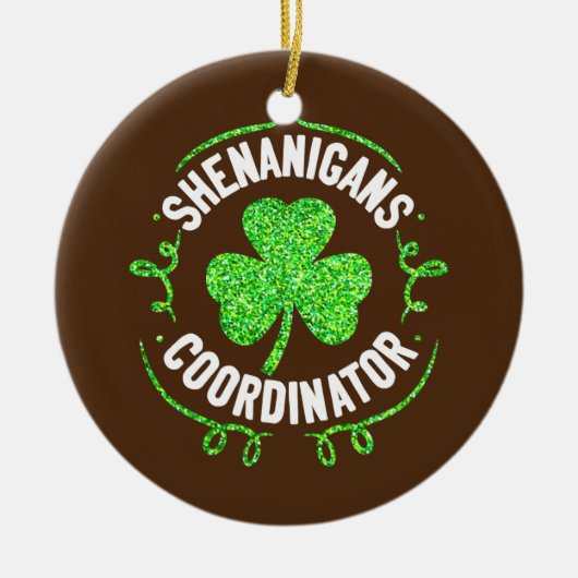Shenanigans Coordinator Matching Teacher St Keramisch Ornament (Voorkant)