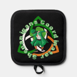 Shenanigans-coördinator op patricks day pannenlap