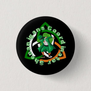 Shenanigans-coördinator op patricks day ronde button 3,2 cm