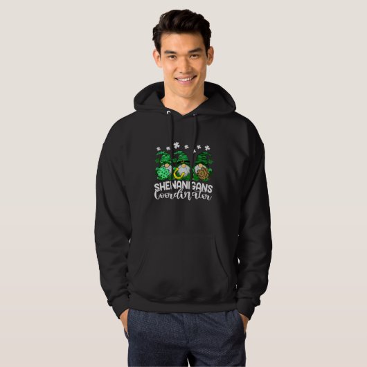 Shenanigans Coordinator Patricks Day Gnomes Green  Hoodie (Voorkant volledig)