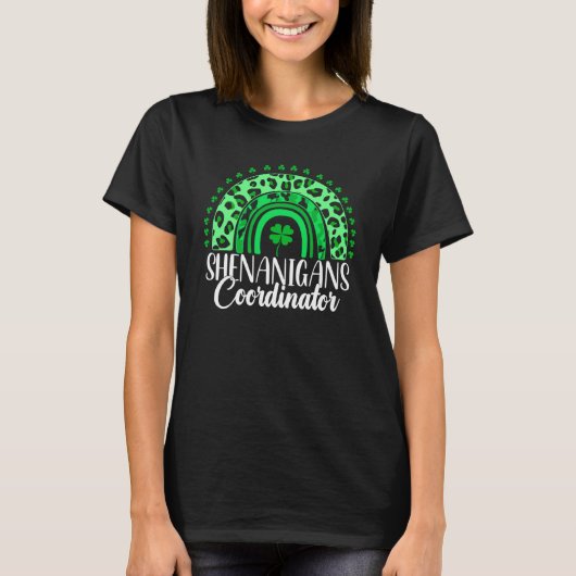 Shenanigans Coordinator Rainbow St Patrick's Day T T-shirt (Voorkant)