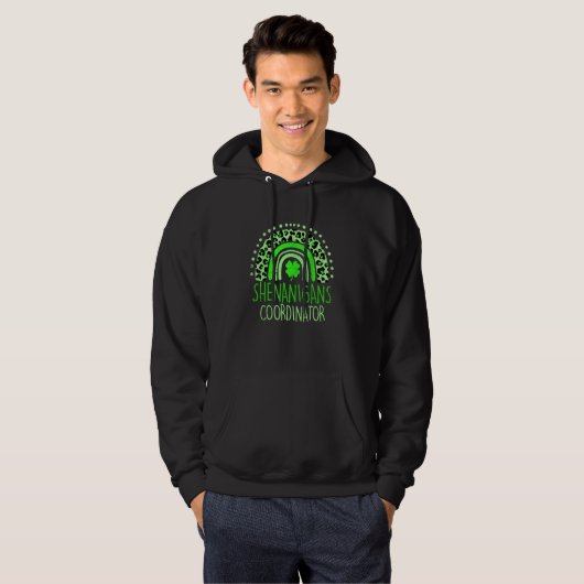 Shenanigans Coordinator Rainbow Teacher St Patrick Hoodie (Voorkant volledig)