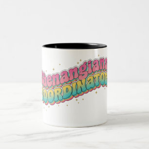 Shenanigans Coördinator Retro 70s Opgeblazen Lette Tweekleurige Koffiemok