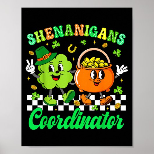 Shenanigans Coördinator Shamrock Leraar St Patric Poster (Voorkant)
