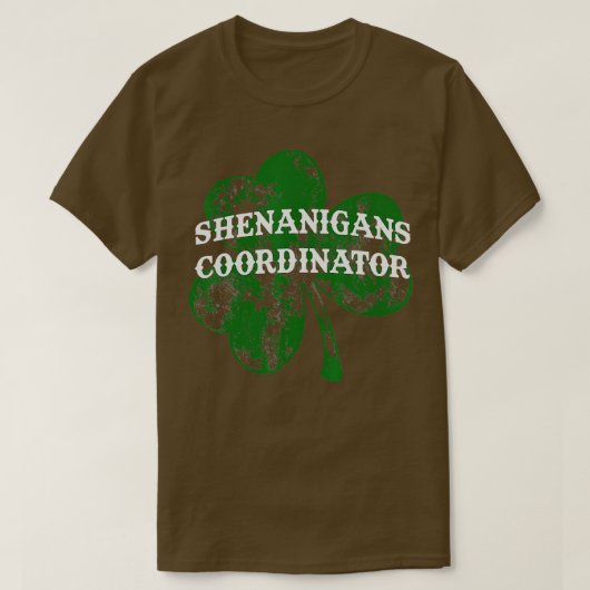 Shenanigans Coordinator Shenanigator St Patricks D T-shirt (Design voorkant)