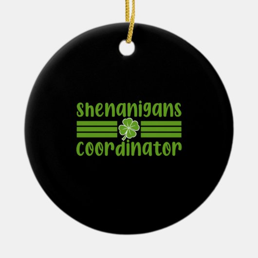Shenanigans Coördinator St Patrick's Dag Keramisch Ornament (Voorkant)