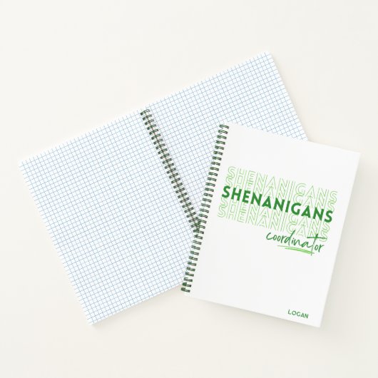 Shenanigans Coordinator St Patrick's Day Custom Notitieboek (Binnen)