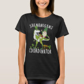 Shenanigans Coordinator St Patrick's Day Dinosaur  T-shirt (Voorkant)