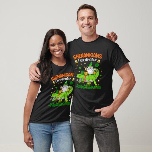 Shenanigans Coordinator St Patrick's Day Dinosaur  T-shirt (Unisex)