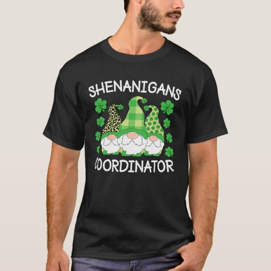 Shenanigans coördinator St Patrick's Day Gnomes Gr T-shirt (Voorkant)