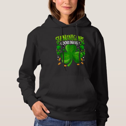 Shenanigans Coordinator St Patricks Day Gnomes Gre Hoodie (Voorkant)
