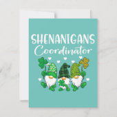 Shenanigans Coordinator St Patricks Day Gnomes Gre Kaart (Voorkant)