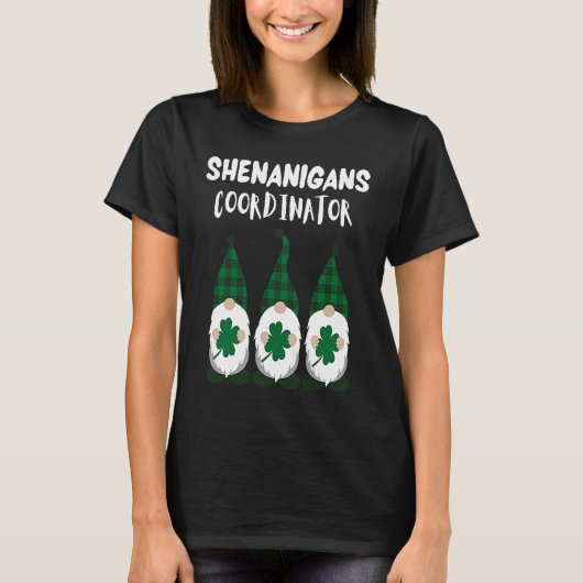 Shenanigans Coordinator St Patricks Day Gnomes Gre T-shirt (Voorkant)
