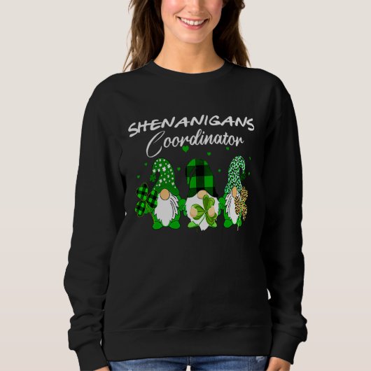 Shenanigans Coordinator St Patricks Day Gnomes Gre Trui (Voorkant)