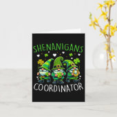 Shenanigans Coordinator St Patricks Day Green Gnom Kaart (Gele Bloem)