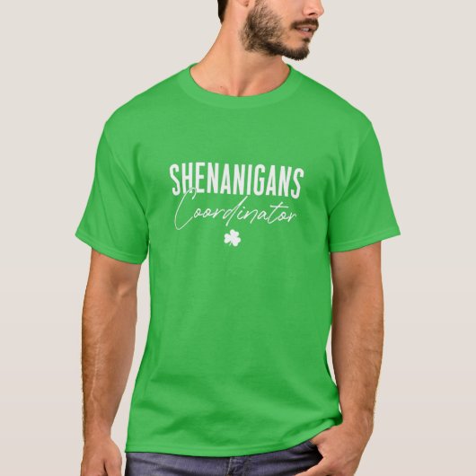 Shenanigans Coordinator St Patrick's Day Irish T-shirt (Voorkant)