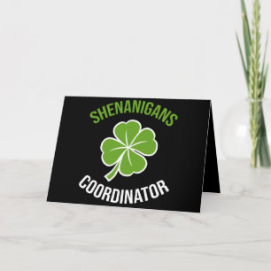 Shenanigans Coördinator St Patrick's Day Kaart