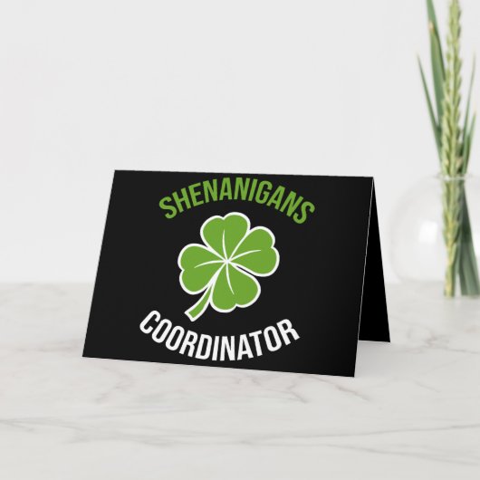 Shenanigans Coördinator St Patrick's Day Kaart (Voorkant)