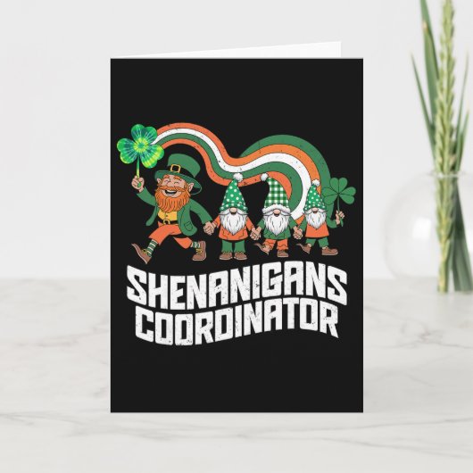Shenanigans Coördinator St Patrick's Day Kabouter Kaart (Voorkant)