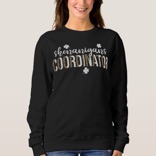 Shenanigans Coordinator St Patricks Day Leopard 1 Trui (Voorkant)