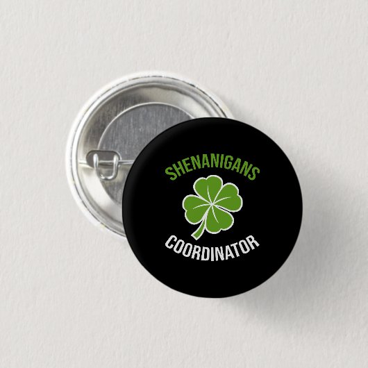 Shenanigans Coordinator St Patrick's Day Ronde Button 3,2 Cm (Voorkant /achterkant)