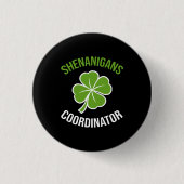 Shenanigans Coordinator St Patrick's Day Ronde Button 3,2 Cm (Voorkant)