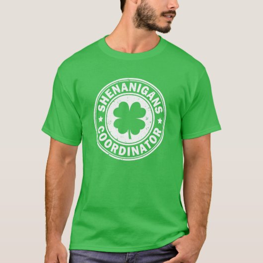 Shenanigans Coordinator St Patricks Day Shamrock F T-shirt (Voorkant)