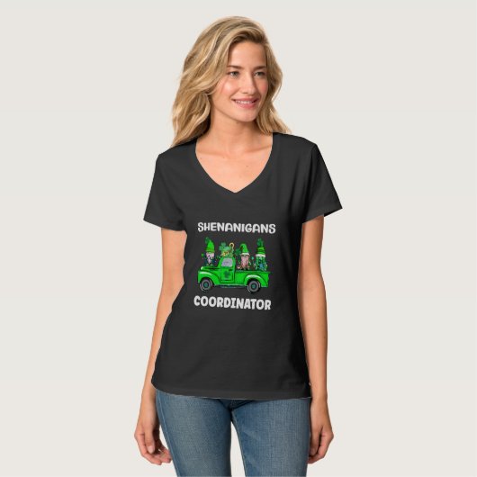 Shenanigans coordinator st patrick's day shamrock t-shirt (Voorkant volledig)