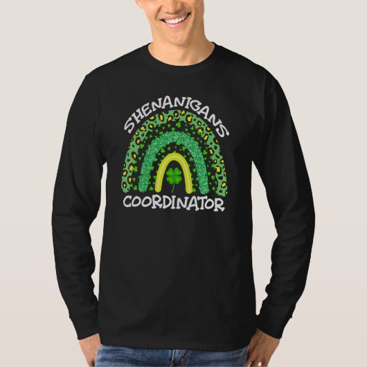 Shenanigans Coordinator St Patrick's Day V Neck T-shirt (Voorkant)