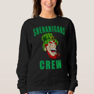 Shenanigans Crew Saint Patricks Day Leprechaun Sha Trui