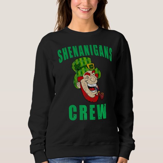 Shenanigans Crew Saint Patricks Day Leprechaun Sha Trui (Voorkant)