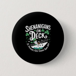 Shenanigans Deck St. Patrick's Day Cruise 2025  Ronde Button 5,7 Cm
