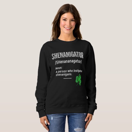 Shenanigans Definition Tie Dye St. Patrick's Day G Trui (Voorkant volledig)