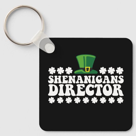 Shenanigans Directeur Groovy St Patrick's Day Iers Sleutelhanger (Voorkant)