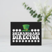 Shenanigans Directeur Groovy St Patrick's Day Iris Briefkaart (Staand voorkant)