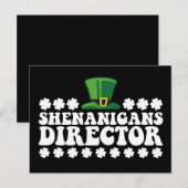 Shenanigans Directeur Groovy St Patrick's Day Iris Briefkaart (Voorkant / Achterkant)