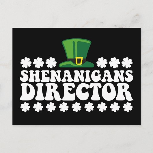 Shenanigans Directeur Groovy St Patrick's Day Iris Briefkaart (Voorkant)